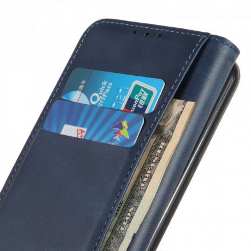 Flip Kotelot Oppo Reno 6 5g Haljasnahka Elegance