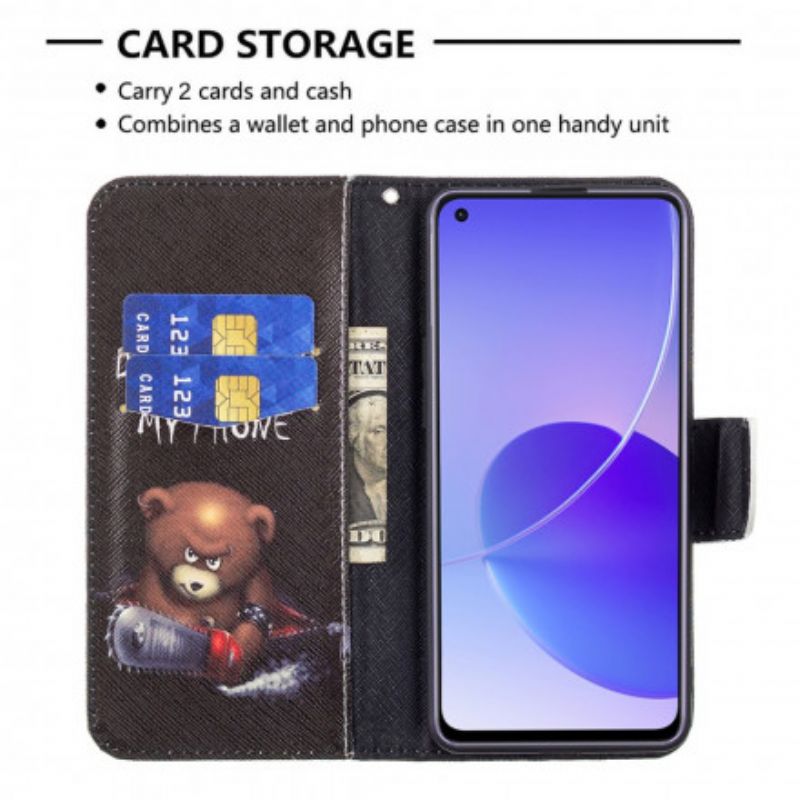 Flip Kotelot Oppo Reno 6 5g Vaarallinen Karhu