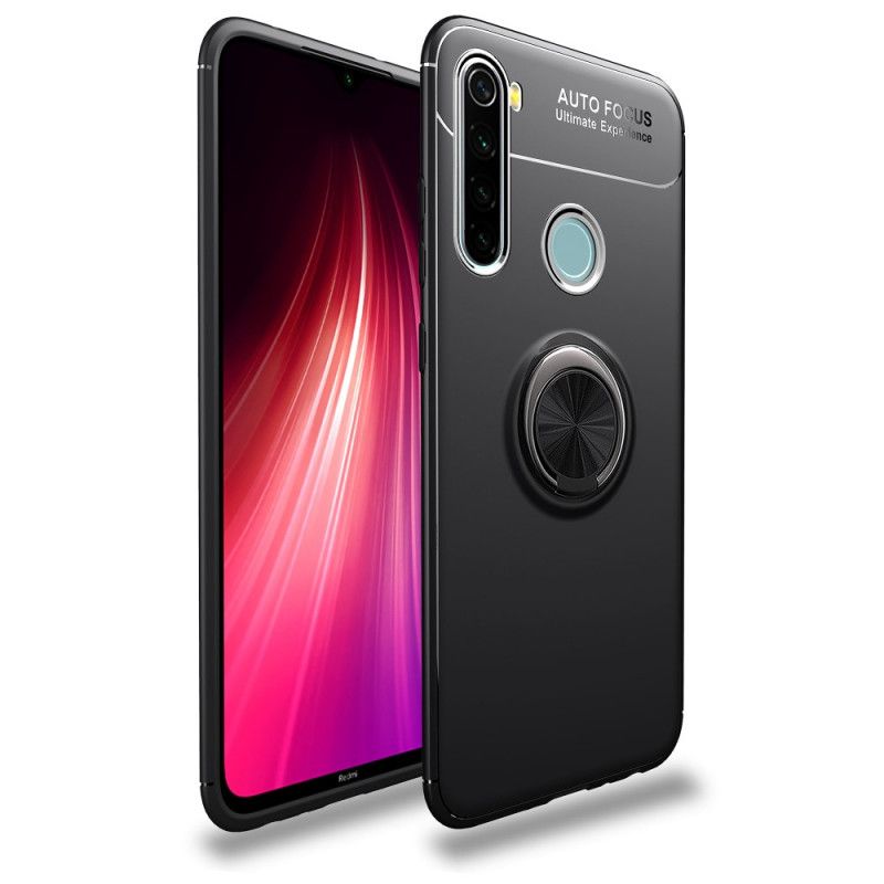 Case Kuoret Xiaomi Redmi Note 8T Punainen Musta Puhelinkuoret Pyörivä Rengas