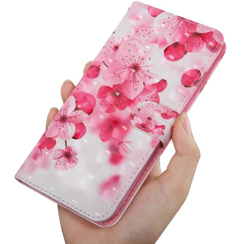 Kotelot Xiaomi Redmi Note 8T Häikäisevät Vaaleanpunaiset Kukat Suojakuori