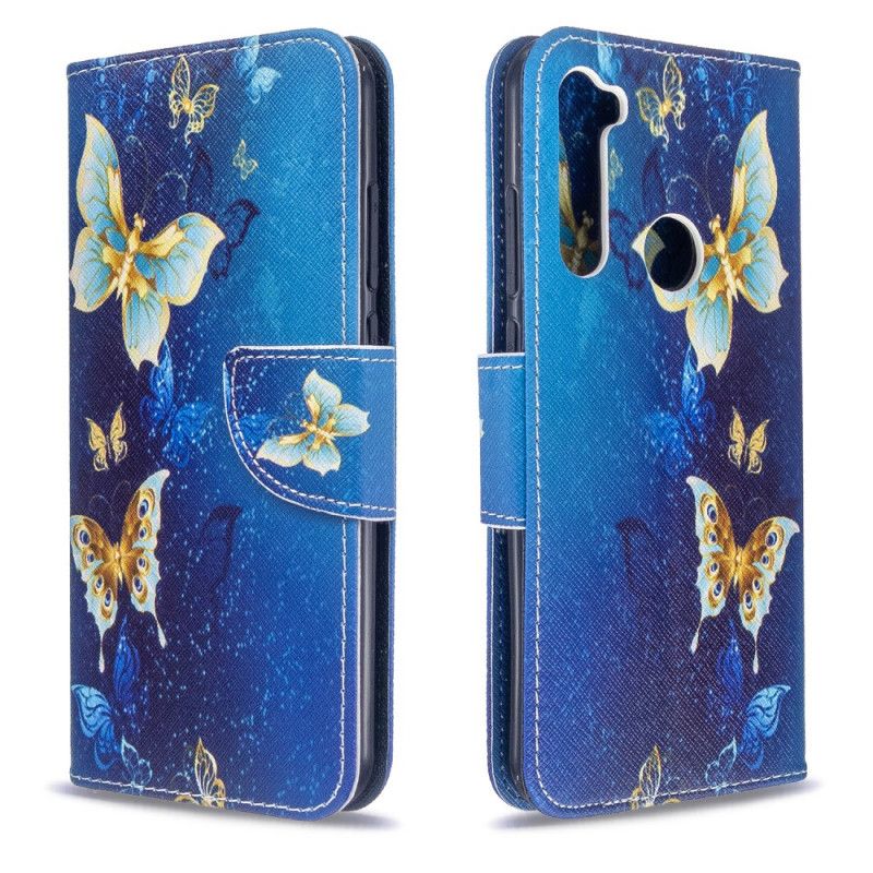 Kotelot Xiaomi Redmi Note 8T Kultaiset Perhoset Suojakuori