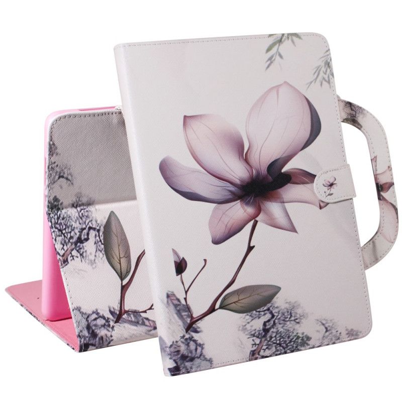 Flip Case Samsung Galaxy Tab S7 Vintage Kukka Kahvalla