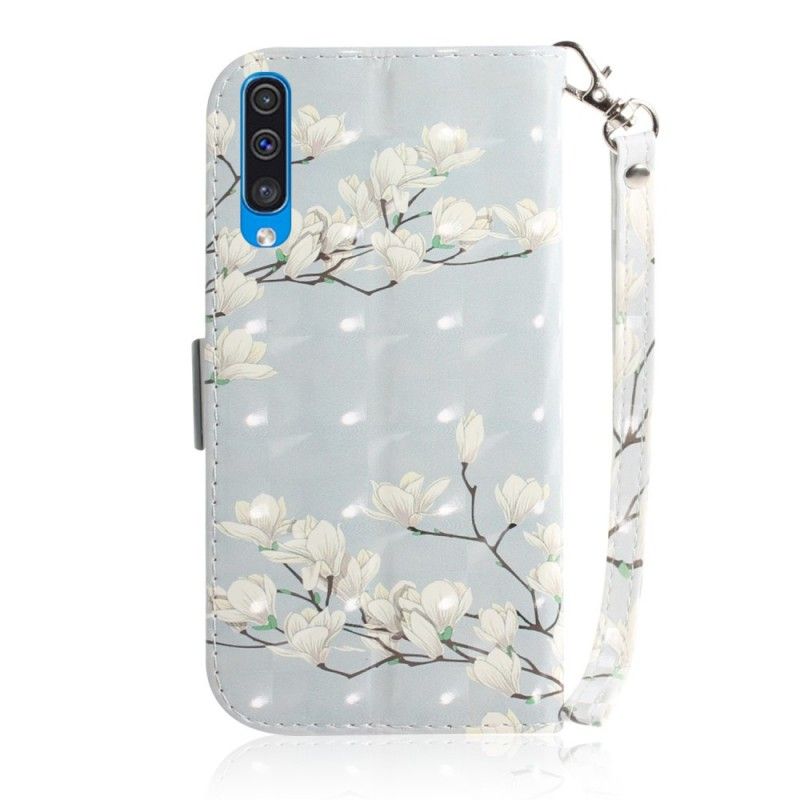 Flip Case Samsung Galaxy A50 Kukkiva Puu. Jossa On Remmi