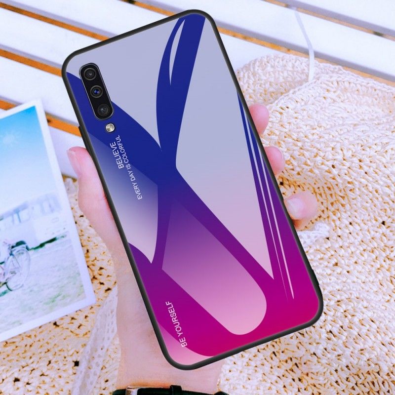 Kuori Samsung Galaxy A50 Vihreä Punainen Galvanoitu Väri Suojakuori