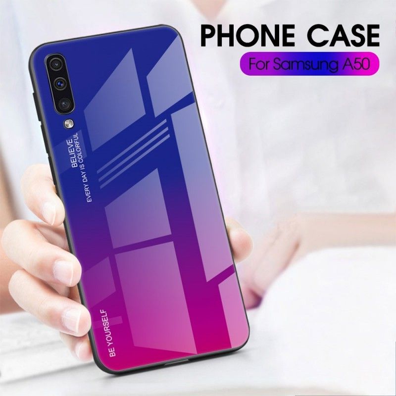 Kuori Samsung Galaxy A50 Vihreä Punainen Galvanoitu Väri Suojakuori