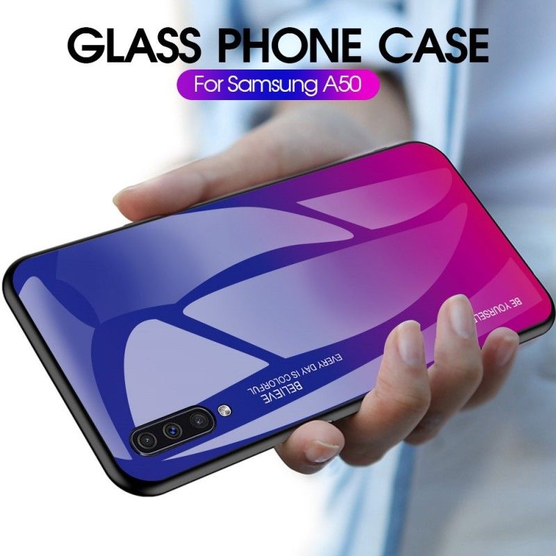 Kuori Samsung Galaxy A50 Vihreä Punainen Galvanoitu Väri Suojakuori
