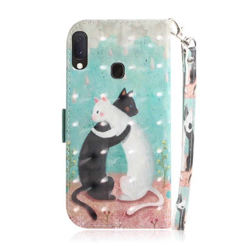 Flip Case Samsung Galaxy A20e Kissan Ystävät Tangan Kanssa