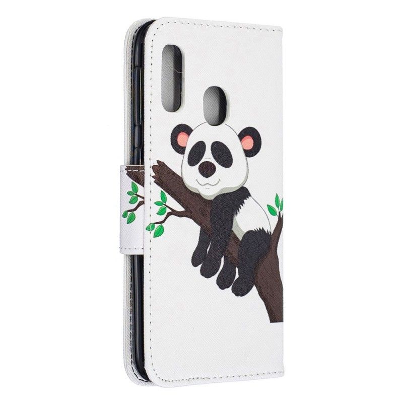 Flip Case Samsung Galaxy A20e Laiska Panda