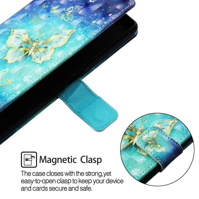 Kotelot Samsung Galaxy A20e Kultaiset Perhoset