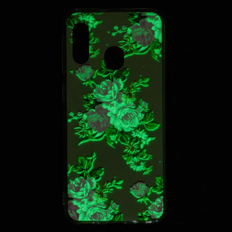 Kuori Samsung Galaxy A20e Fluoresoivat Vapauden Kukat