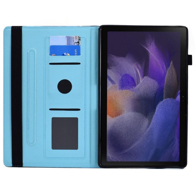 Flip Kotelot Samsung Galaxy Tab A8 (2021) Valkoinen Kissa Suojakuori