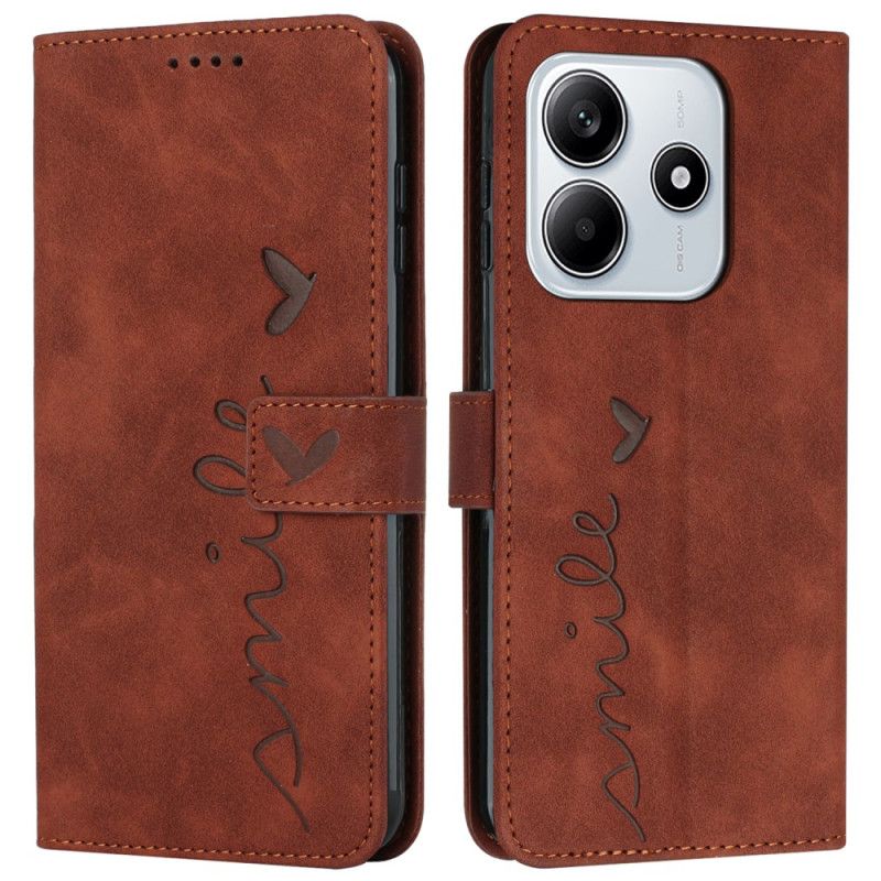 Kotelot Xiaomi Redmi Note 14 5g Hymyilevä Mokkanahkakuvio Suojakuori