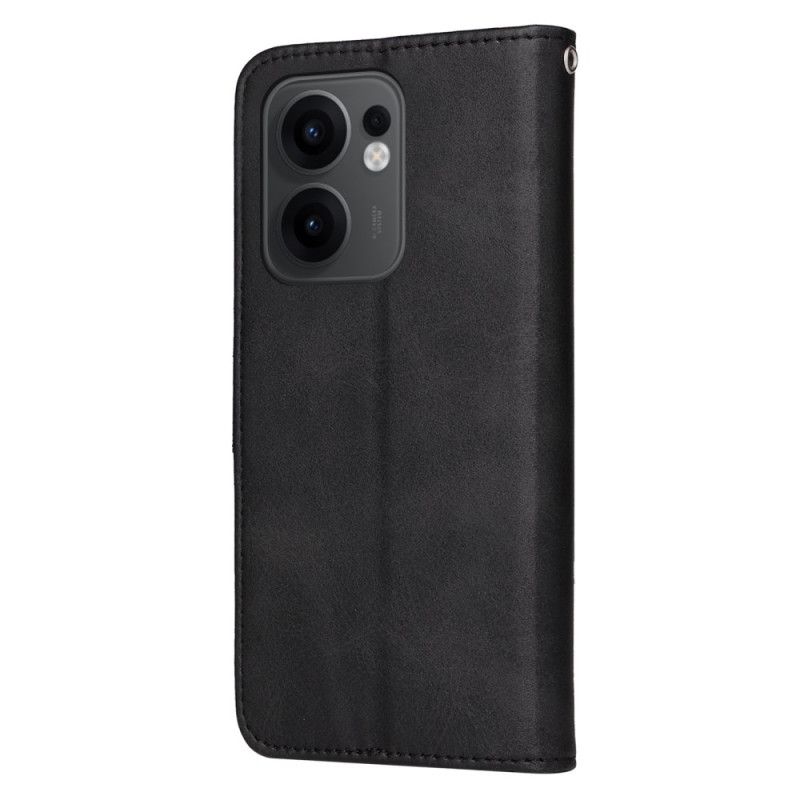 Kotelot Oppo Reno 13f 4g / 5g / 13 Fs 5g Yksivärinen Tekonahka Hihnalla