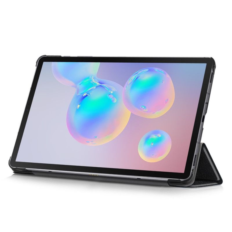 Älykäs Kotelo Samsung Galaxy Tab S6 Lite Harmaa Musta Keinonahkaa Vahvistetut Kulmat