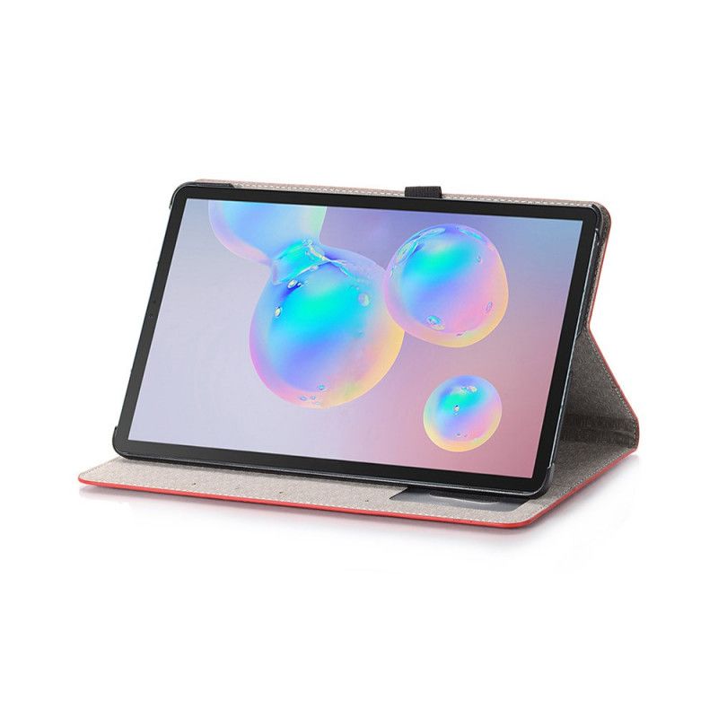 Kuoret Samsung Galaxy Tab S6 Lite Punainen Musta Krokotiilin Rakenne Suojakuori