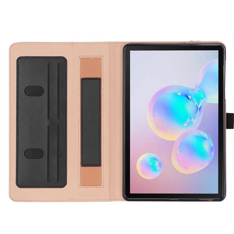 Nahkakotelo Samsung Galaxy Tab S6 Lite Punainen Musta Puhelinkuoret Monikäyttöinen Liiketoiminta