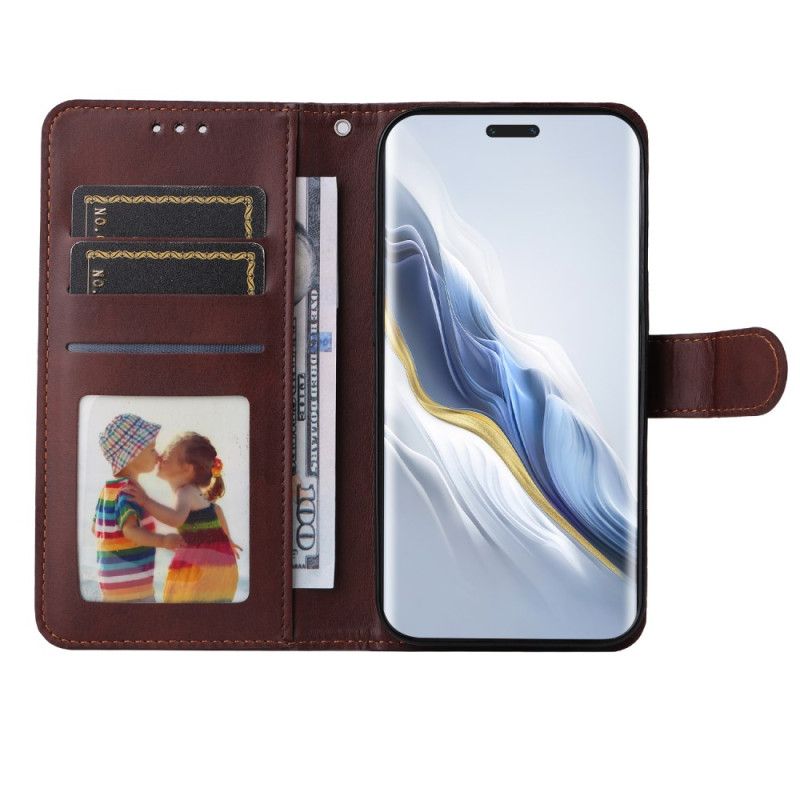 Kotelot Honor Magic 6 Pro Unni Leather Style Hihnalla