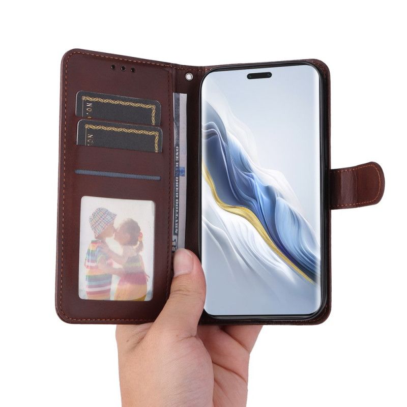 Kotelot Honor Magic 6 Pro Unni Leather Style Hihnalla