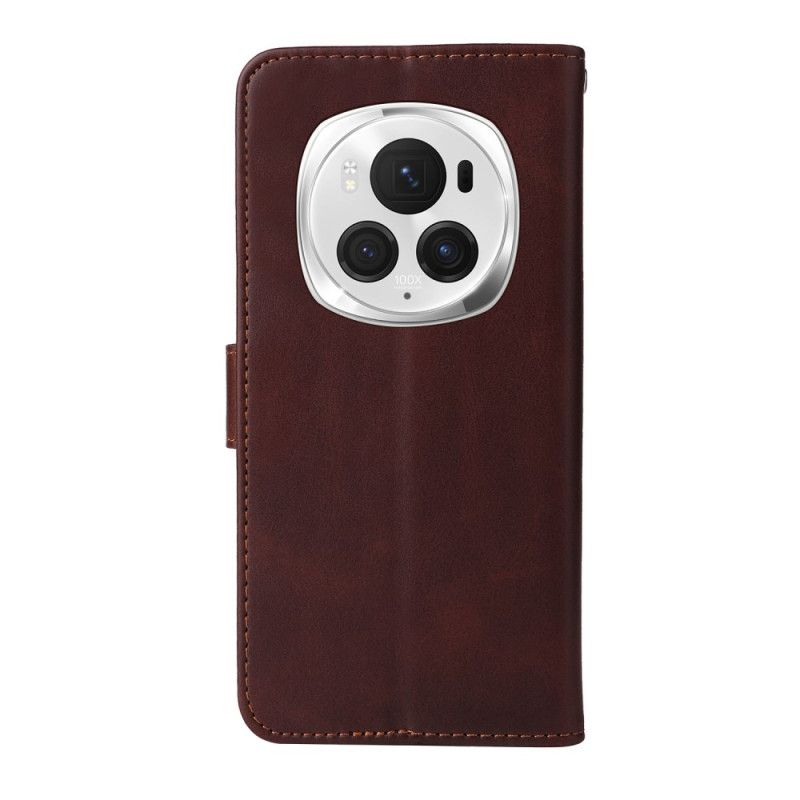 Kotelot Honor Magic 6 Pro Unni Leather Style Hihnalla