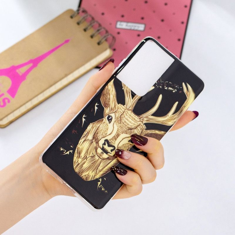 Case Kuoret Samsung Galaxy S21 Ultra 5G Puhelinkuoret Fluoresoiva Majesteettinen Peura