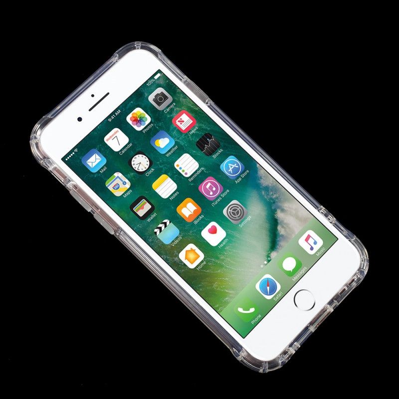 Case Kuoret iPhone 6 / 6S Vaaleanpunainen Harmaa Puhelinkuoret Läpinäkyvä Taipuisa Silikoni