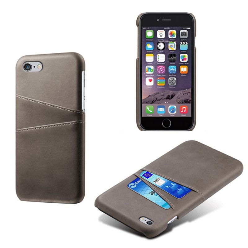 Kuori iPhone 6 / 6S Punainen Musta Kortin Haltija