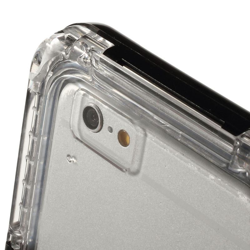 Kuori iPhone 6 / 6S Valkoinen Musta Vedenpitävä Hihnalla