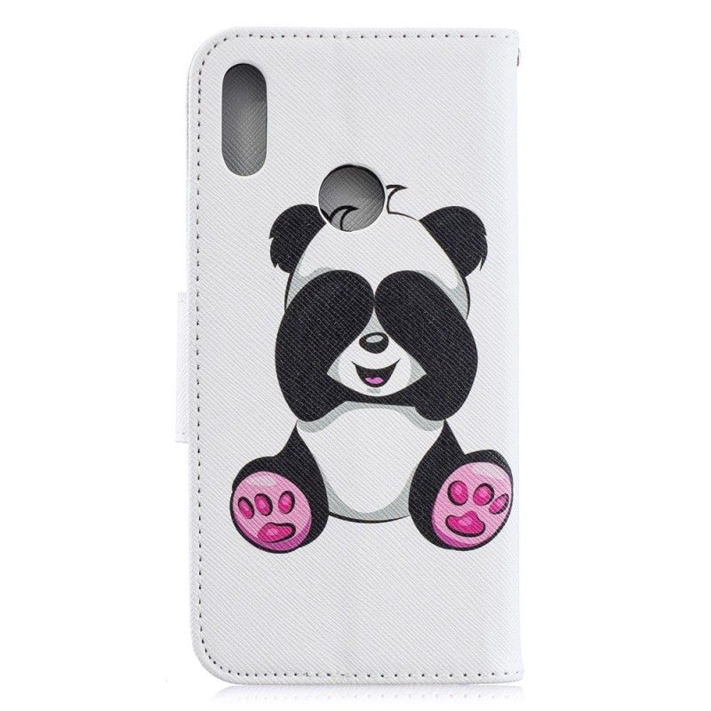 Nahkakotelo Huawei Y6 2019 Puhelinkuoret Hauska Panda