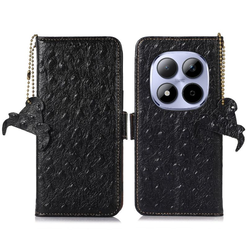 Kotelot Xiaomi Redmi Note 15 Pro 5g Teksturoitua Aitoa Nahkaa Suojakuori