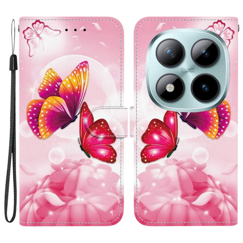 Kotelot Xiaomi Redmi Note 15 Pro 5g Vaaleanpunaiset Perhoset