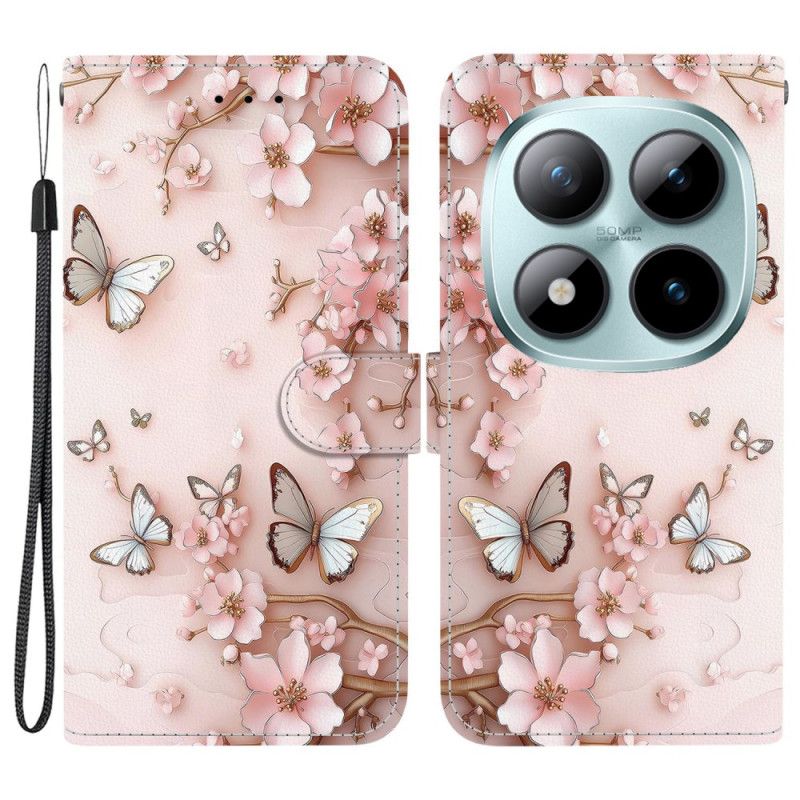 Kuoret Xiaomi Redmi Note 15 Pro 5g Vaaleanpunaiset Perhoset