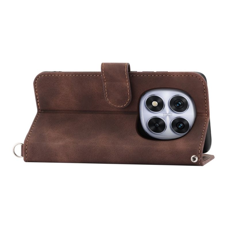 Nahkakotelo Xiaomi Redmi Note 15 Pro 5g Mandala-mokkanahkaefekti Olkahihnalla