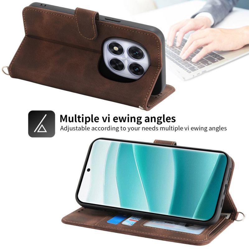 Nahkakotelo Xiaomi Redmi Note 15 Pro 5g Mandala-mokkanahkaefekti Olkahihnalla