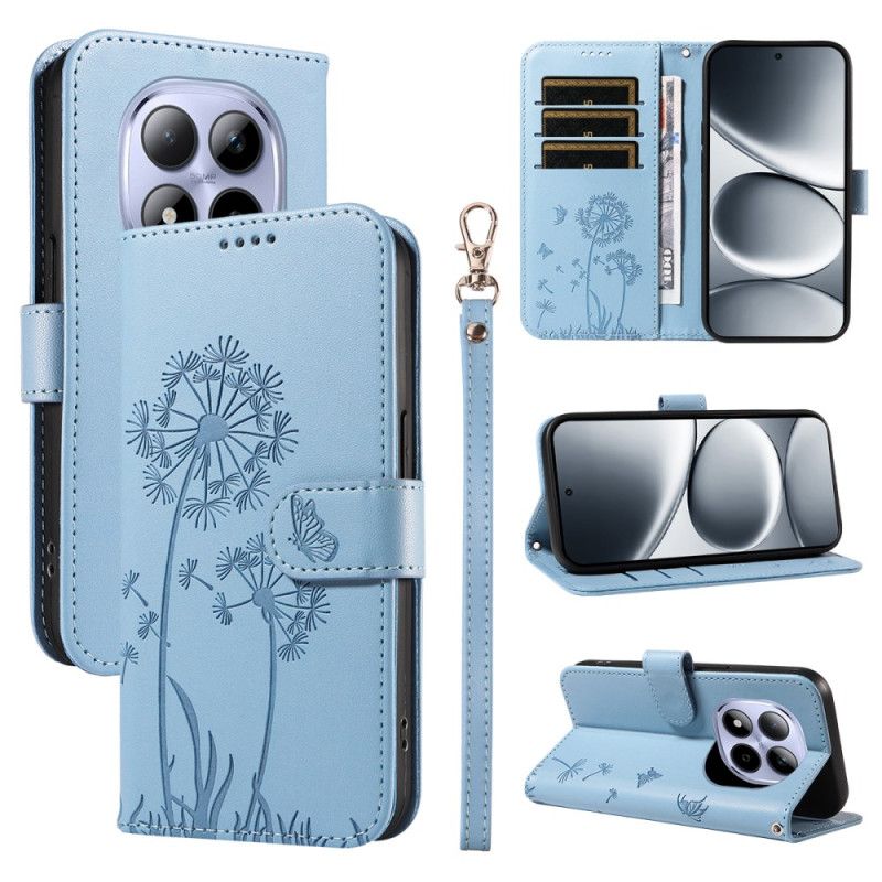 Nahkakotelo Xiaomi Redmi Note 15 Pro 5g Voikukka-remmikuvio