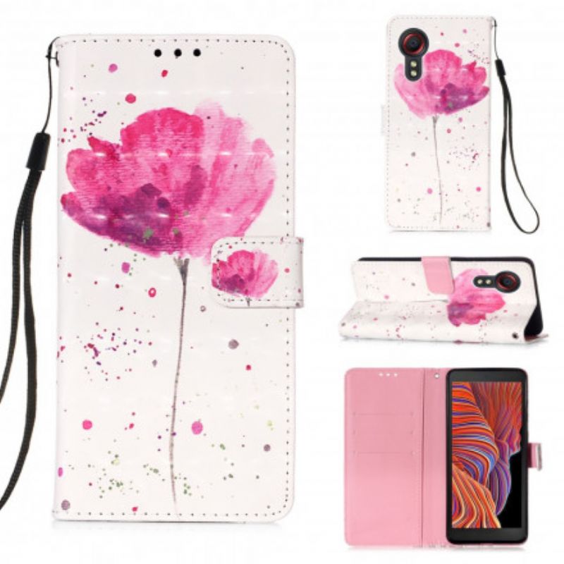 Flip Kotelot Samsung Galaxy Xcover 5 Poppy Watercolour