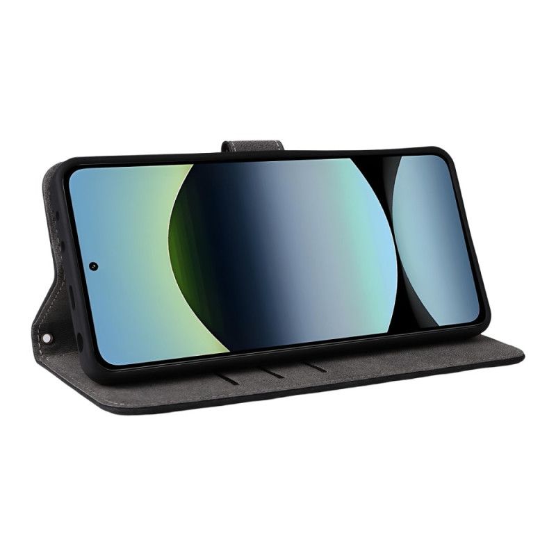 Kotelot Xiaomi Redmi Note 14 4g Puhelinkuoret Rfid-suojattu Mokkanahkakuvio Hihnalla