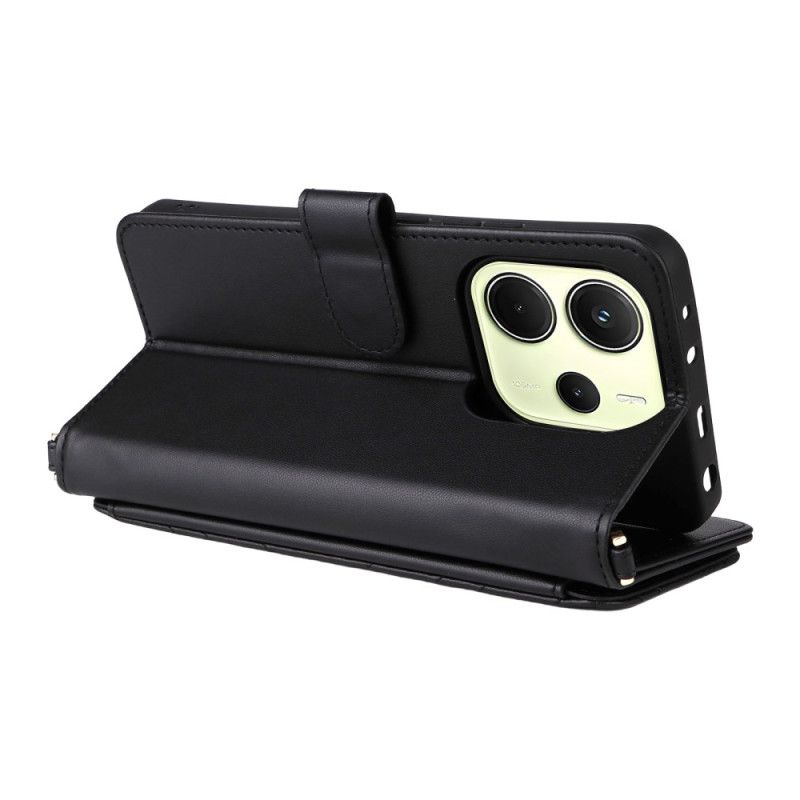 Kuoret Xiaomi Redmi Note 14 4g Premium-lompakko Hihnalla Ja Olkahihnalla