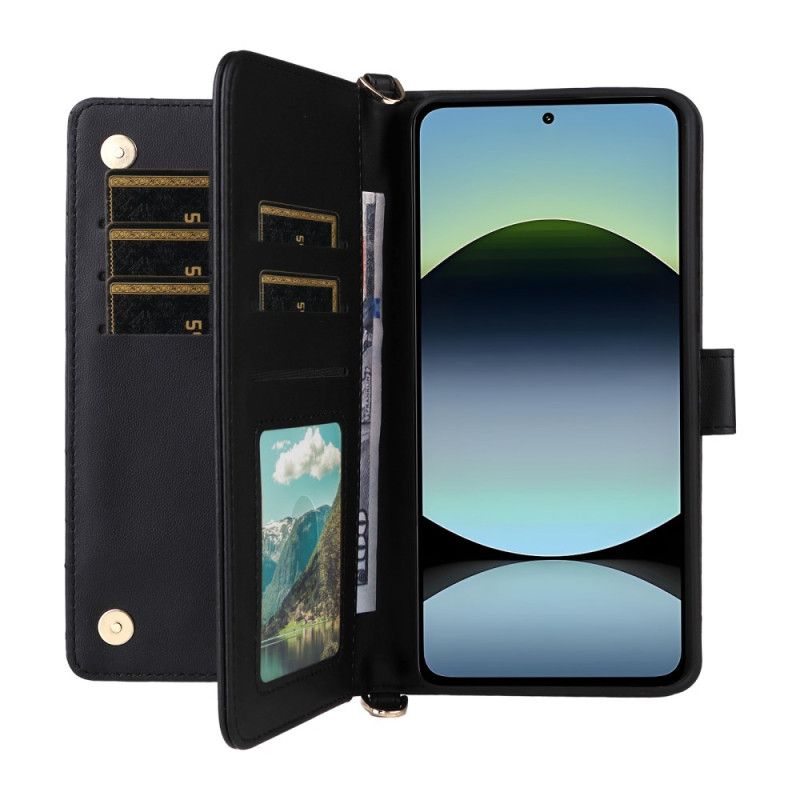 Kuoret Xiaomi Redmi Note 14 4g Premium-lompakko Hihnalla Ja Olkahihnalla