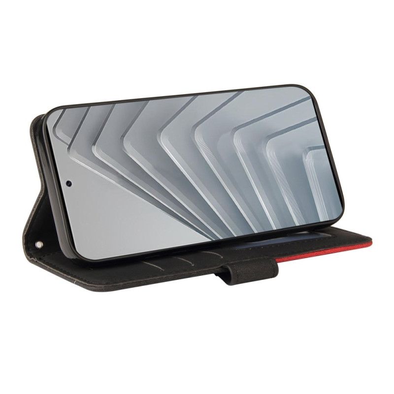 Nahkakotelo Xiaomi Redmi Note 14 4g Kaksiväriset Aaltoviivat