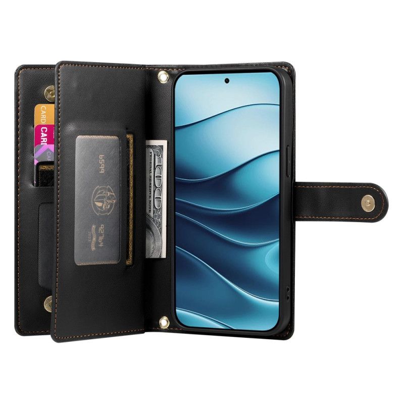 Nahkakotelo Xiaomi Redmi Note 14 4g Lompakko Ja Hihnat