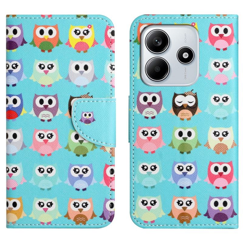 Nahkakotelo Xiaomi Redmi Note 14 4g Pöllöjengi