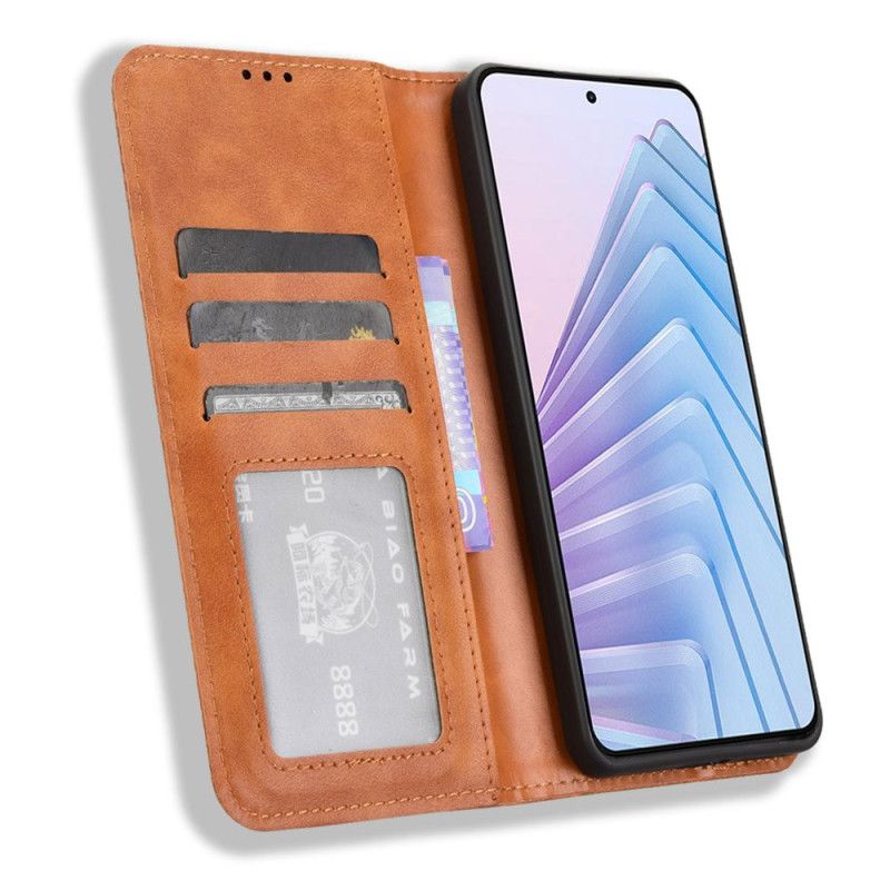 Nahkakotelo Xiaomi Redmi Note 14 4g Puhelinkuoret Vintage-reunus