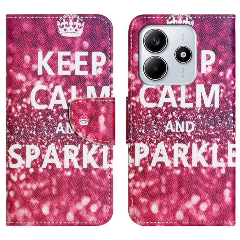 Nahkakotelo Xiaomi Redmi Note 14 4g Pysy Rauhallisena Ja Kimaltele