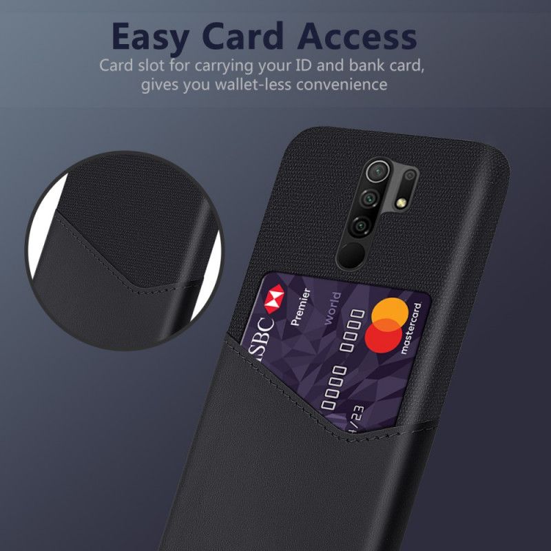 Kuori Xiaomi Redmi 9 Harmaa Musta Ksq-Kortin Haltija