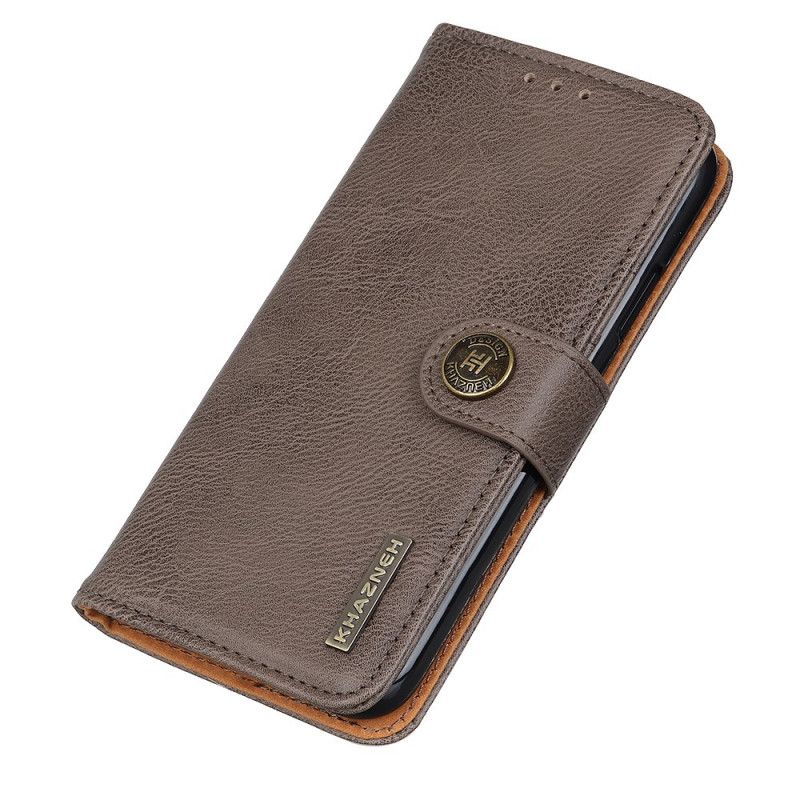 Suojakuori Xiaomi Redmi 9 Harmaa Musta Khazneh Keinonahka