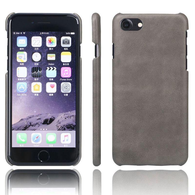 Kuori iPhone 7 / 8 / SE 2 Oranssi Musta Ksq-Nahkaefekti Suojakuori