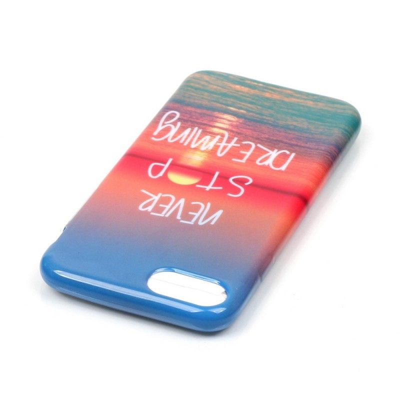 Kuori iPhone 7 / 8 / SE 2 Tummansininen Älä Koskaan Lopeta Haaveilemista