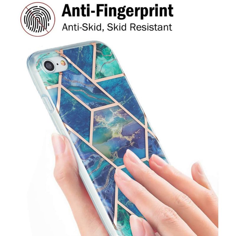 Kuori iPhone 7 / 8 / SE 2 Vaaleanpunainen Valkoinen Silikonimarmorigeometria