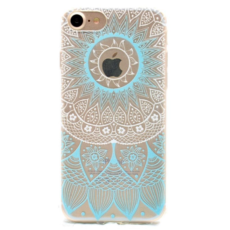 Kuori iPhone 7 / 8 / SE 2 Vaaleansininen Vaaleanpunainen Läpinäkyvä Värikäs Mandala Suojakuori