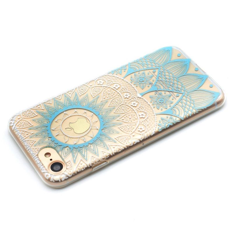 Kuori iPhone 7 / 8 / SE 2 Vaaleansininen Vaaleanpunainen Läpinäkyvä Värikäs Mandala Suojakuori
